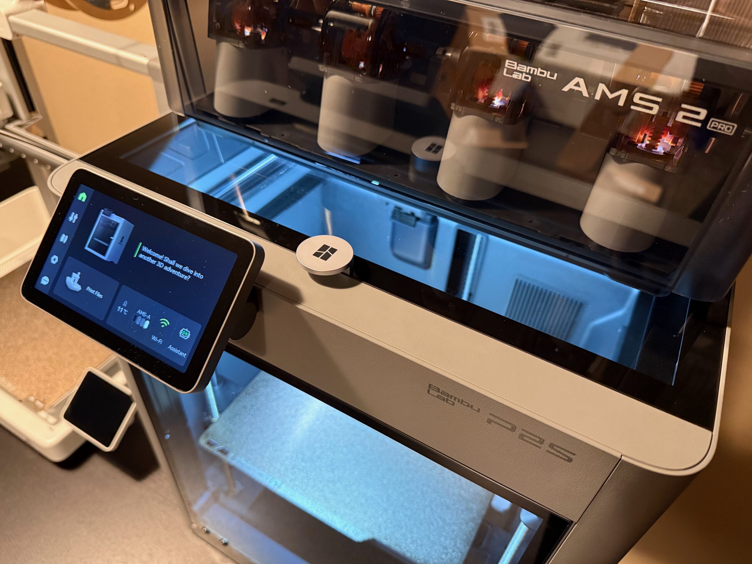Bambu Lab P2S 3D printer and AMS 2 Pro accessory